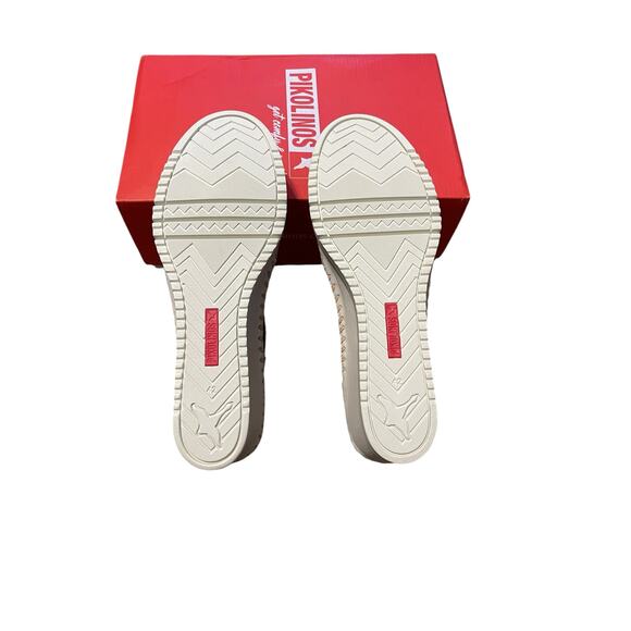 Pikolinos Women's Leather Perforated Wedge Sandals Aguadulce in Nata Size EU 42 - Picture 7 of 10